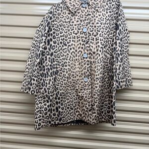 Dennis Basso Animal Print Coat